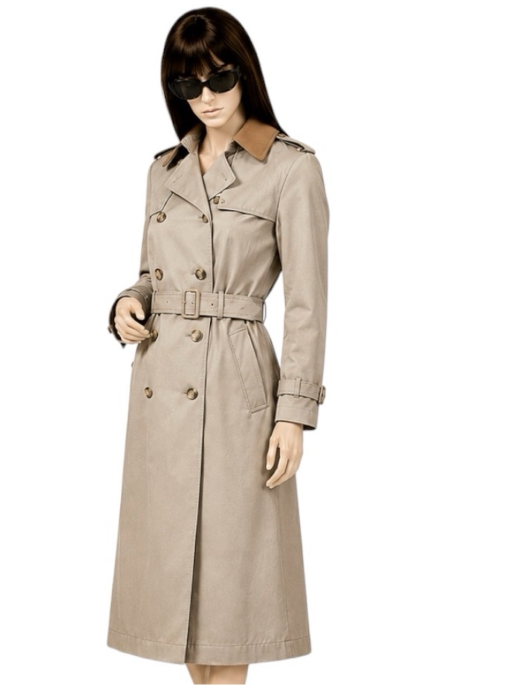 Evan Picone Women’s Classic Double-Breasted Trench Coat